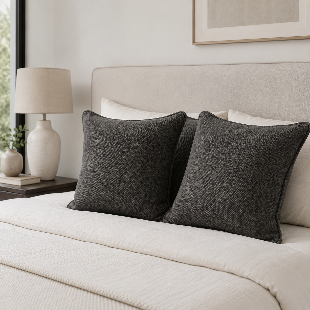 Deko-Kissen Set 45x45 cm mit Strukturbezug-SelviaModern