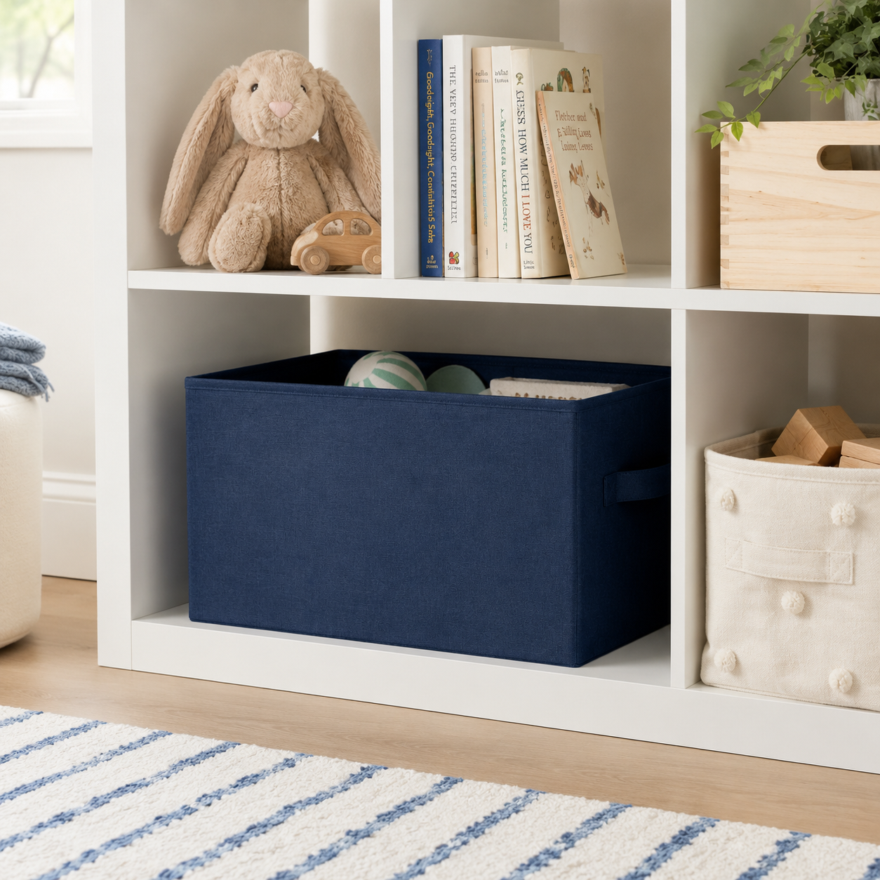 Aufbewahrungsbox 30 L aus Stoff mit Griffen-SelviaModern