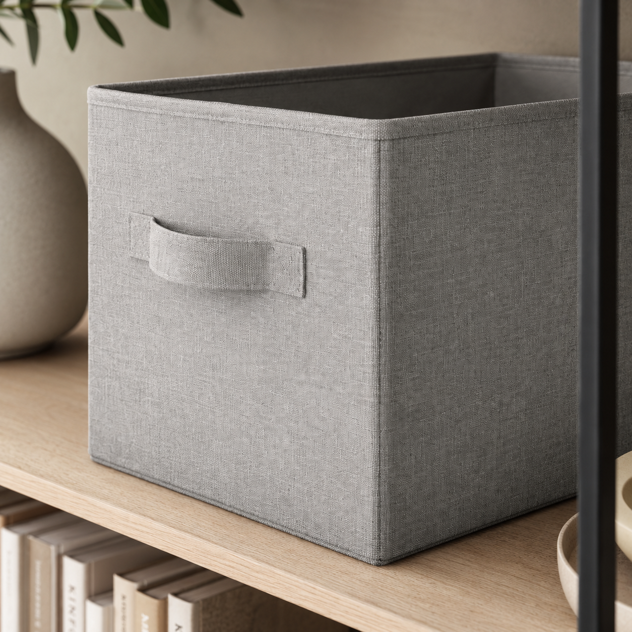 Aufbewahrungsbox 30 L aus Stoff mit Griffen-SelviaModern