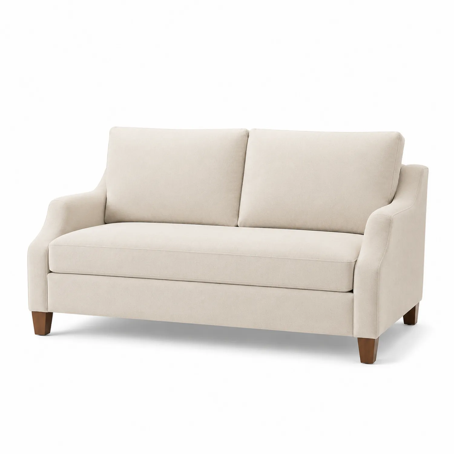 Dwuosobowa sofa bawełniana beżowa 180x85x90 cm
