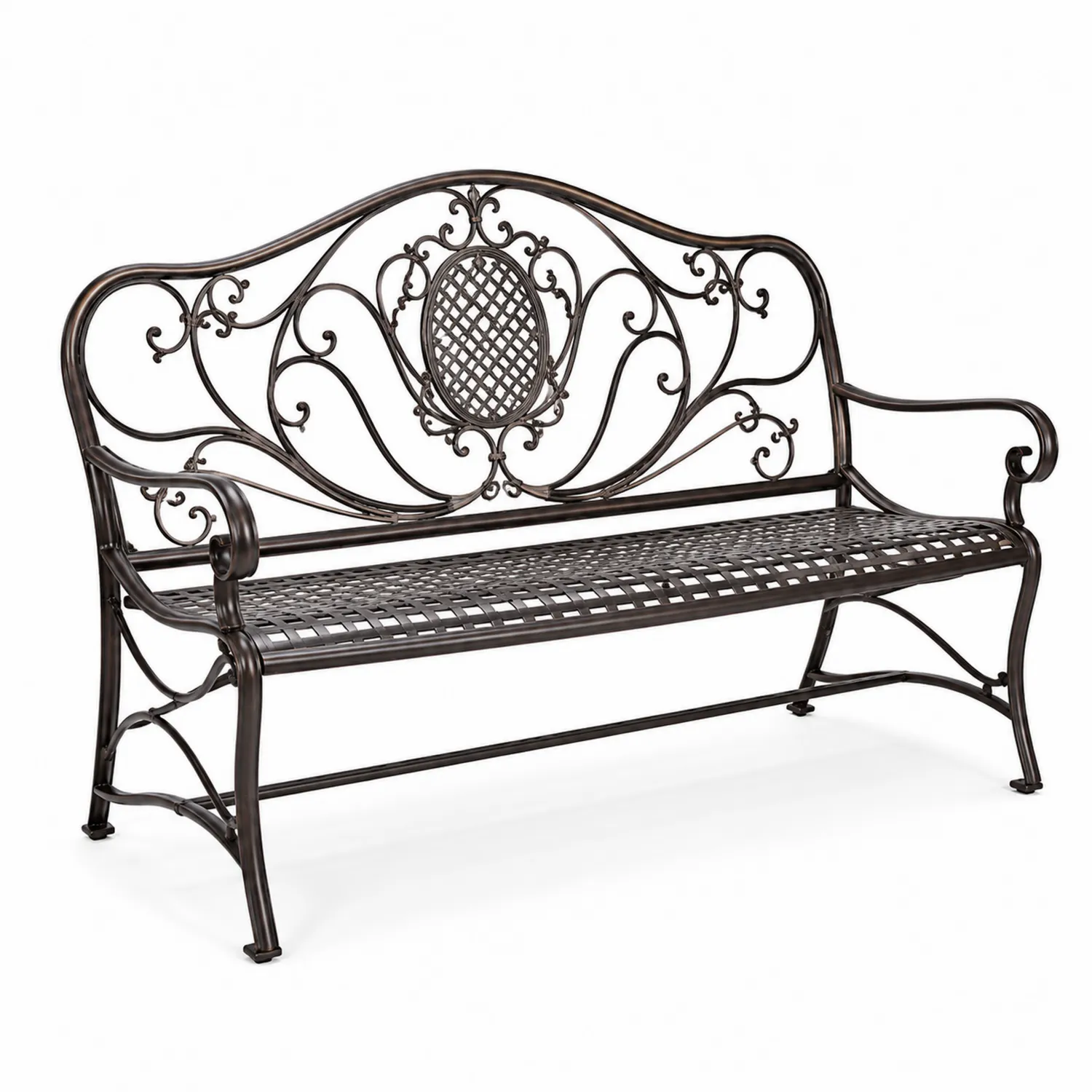 Ławka ogrodowa z metalu żelaznego 120 cm