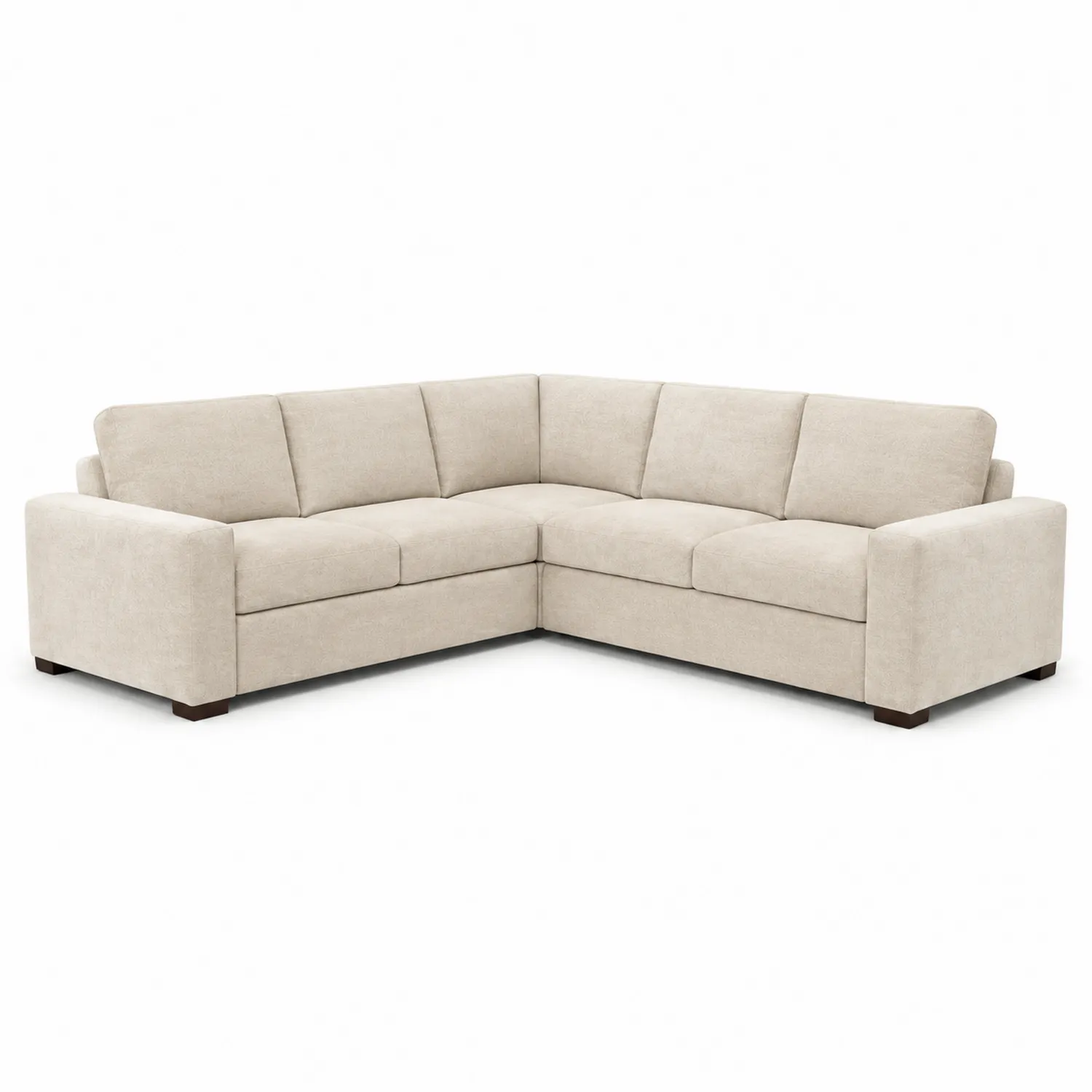 Narożnik tapicerowany L kształt beżowy poliester 250x90x80 cm