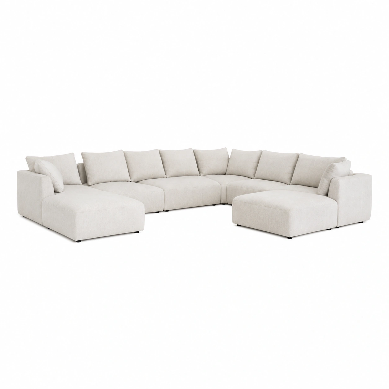 Canape modulable blanc casse