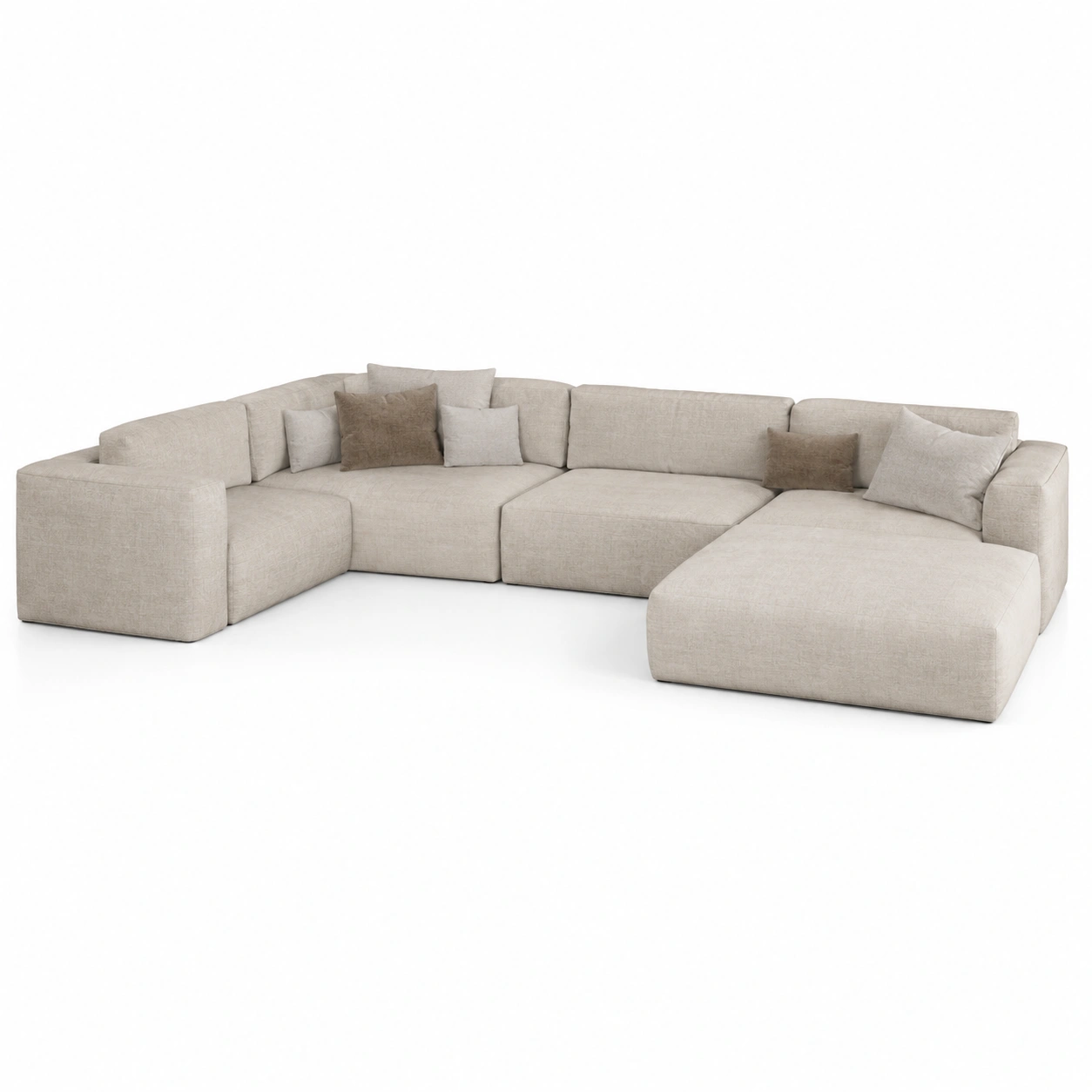 Grand canape beige modulable