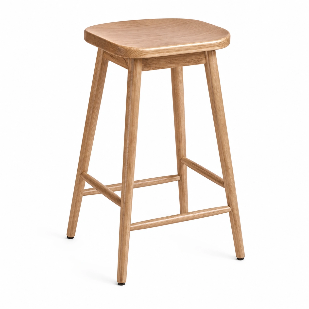 Tabouret boucle beige design arrondi