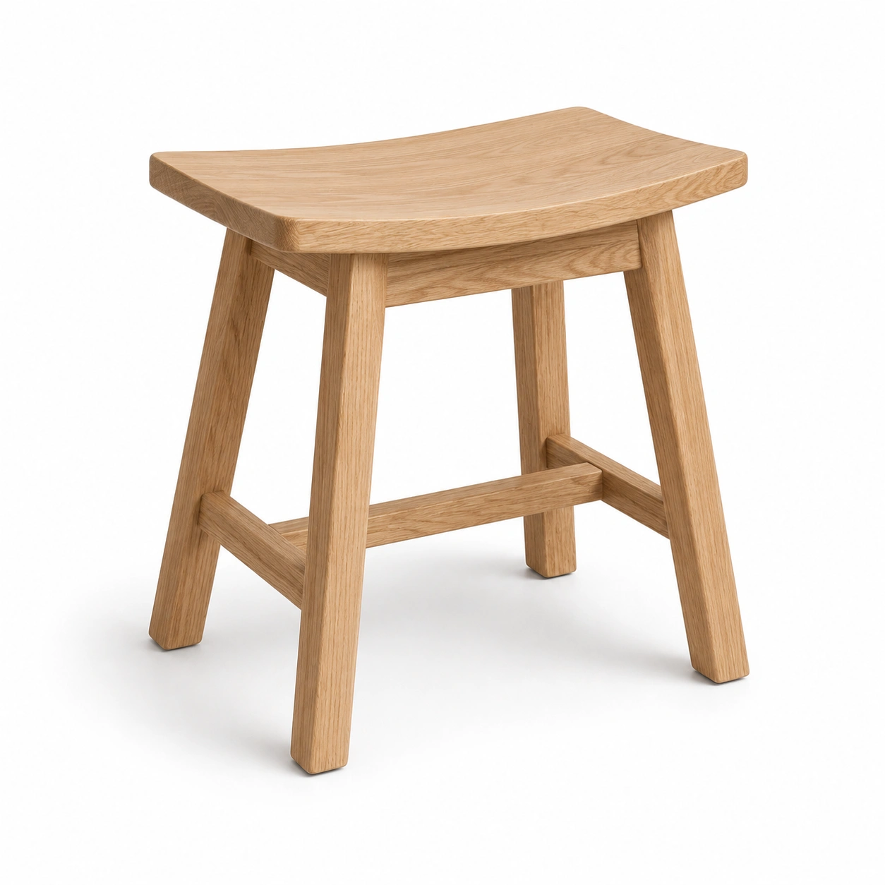 Tabouret bois courbe naturel