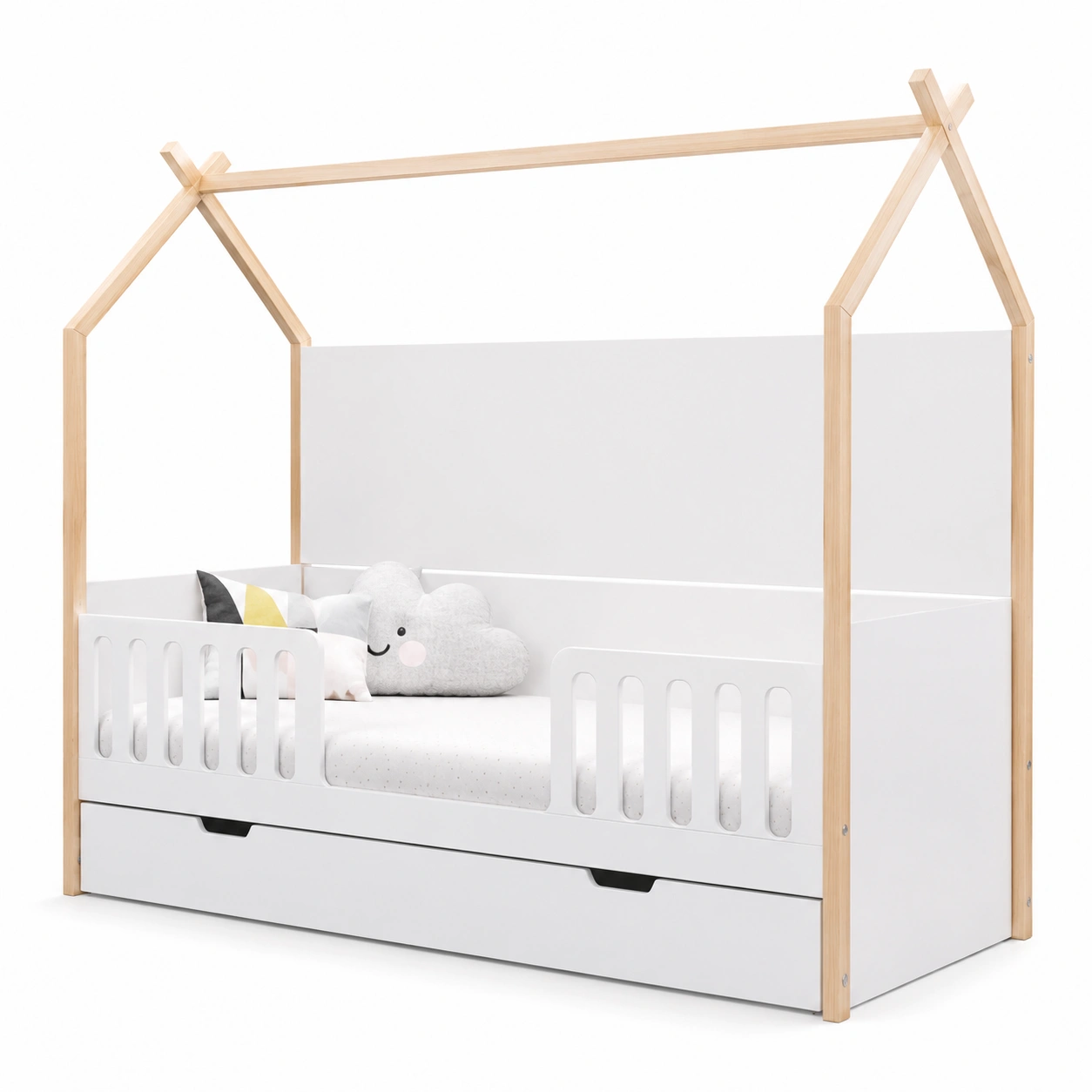 Lit cabane enfant avec rangement bas