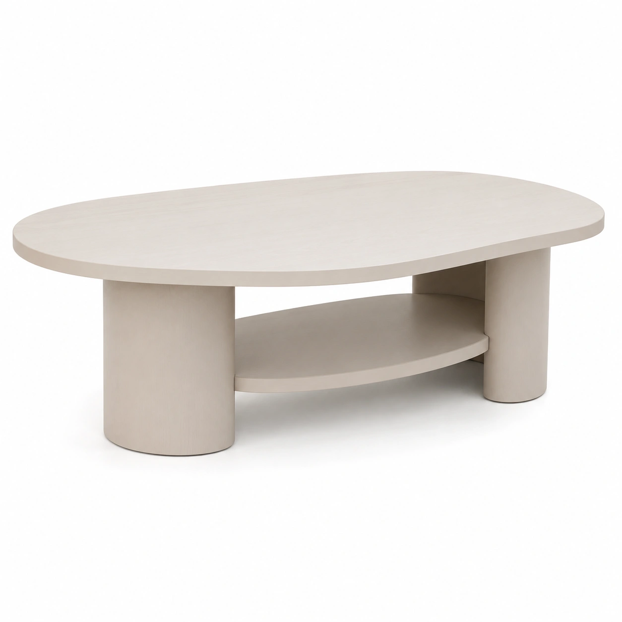 Table basse beige avec rangement