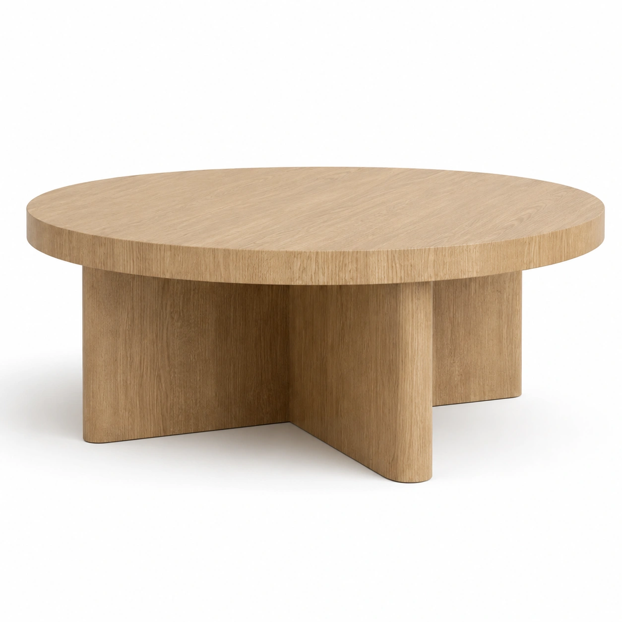Table basse ronde bois naturel
