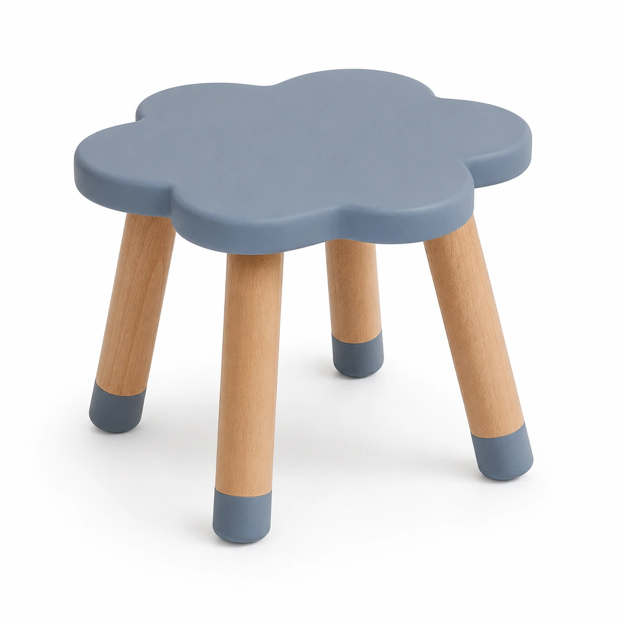 Tabouret enfant fleur bleu