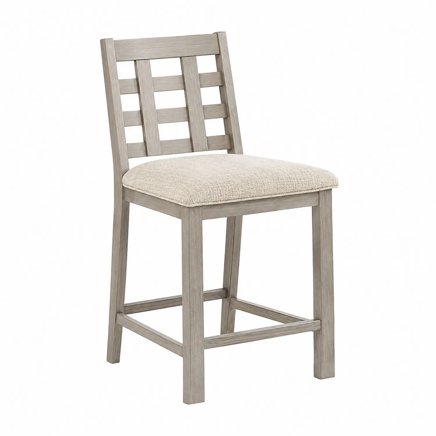 Sedia in Legno con Seduta in Tessuto Beige-Brixtrivarix