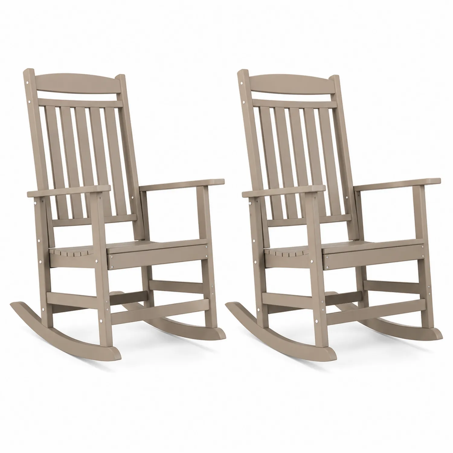 Set di 2 sedie a dondolo in legno beige-Brixtrivarix