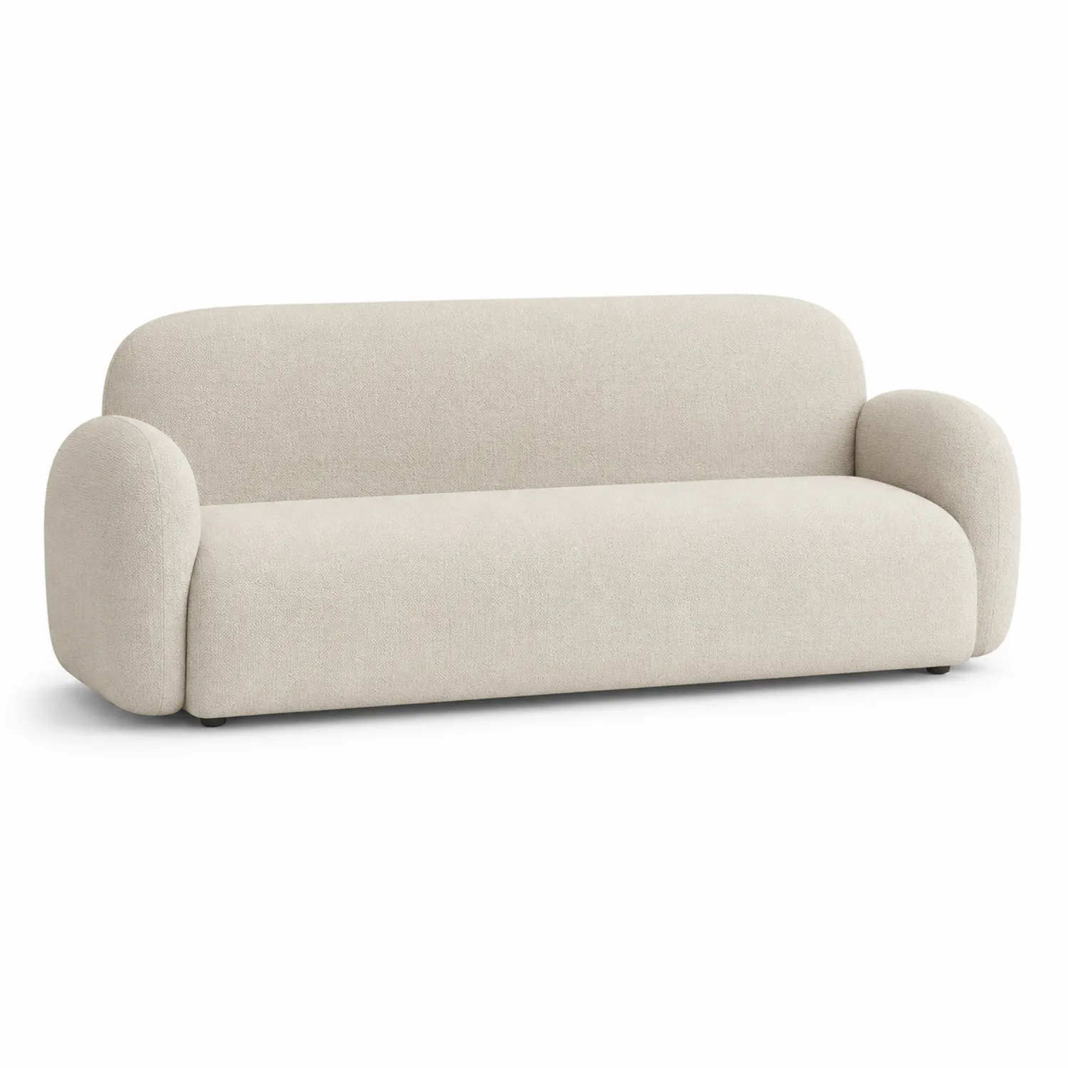 Divano a tre posti in tessuto misto lino Beige-Brixtrivarix