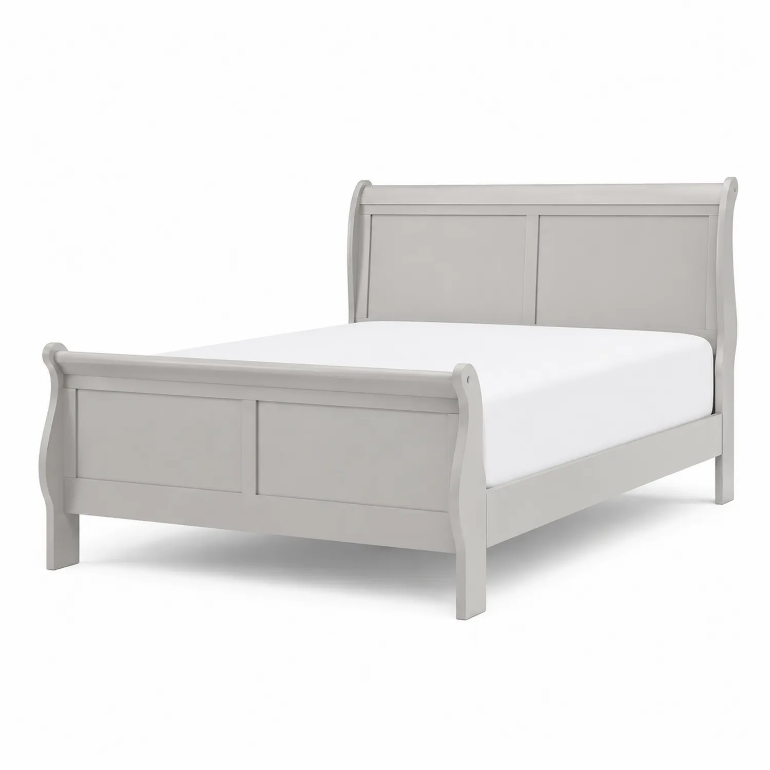 Letto matrimoniale in legno massello verniciato opaco Grigio 200x160x120 cm-Brixtrivarix