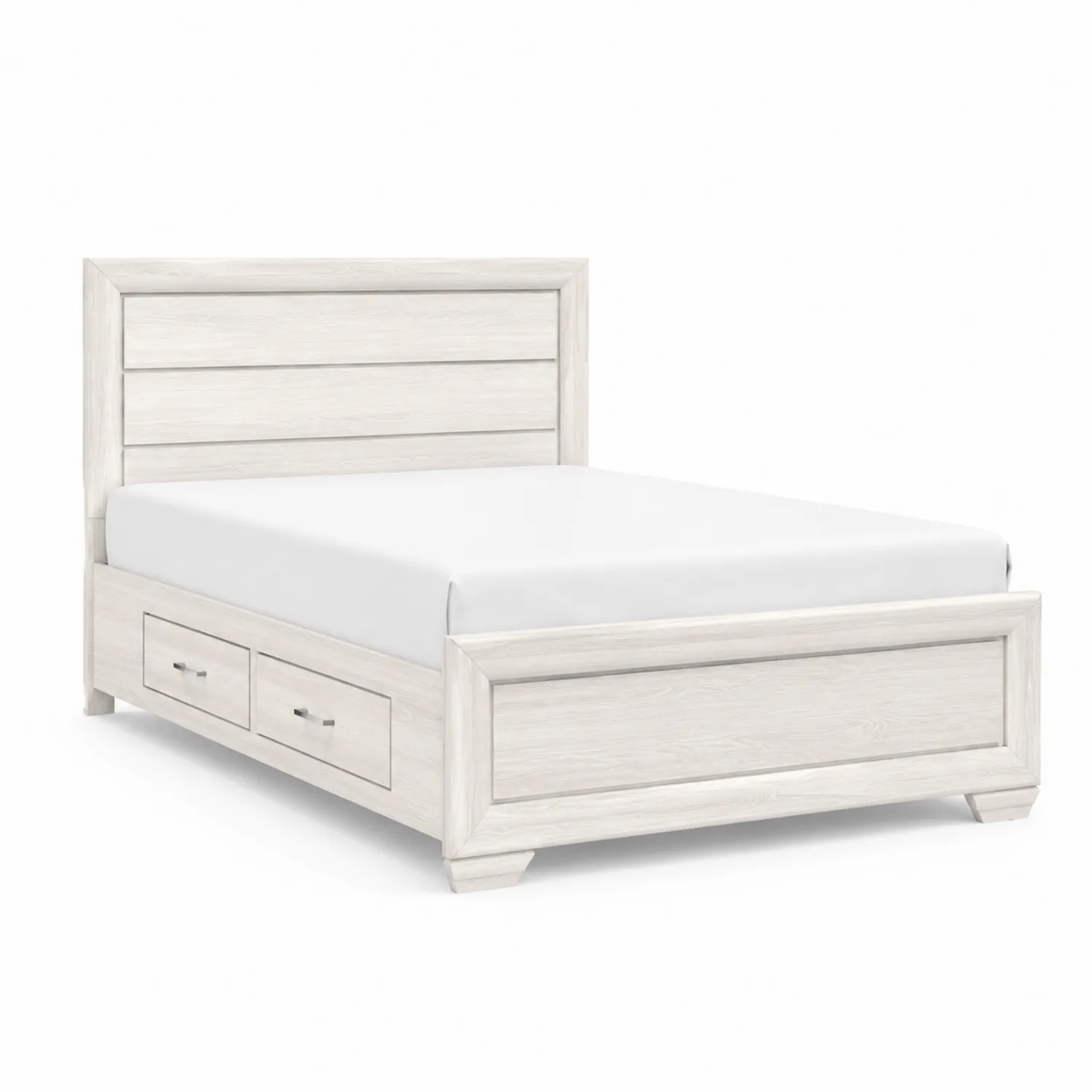 Letto in Legno Bianco con Cassetti 200x160 cm-Brixtrivarix