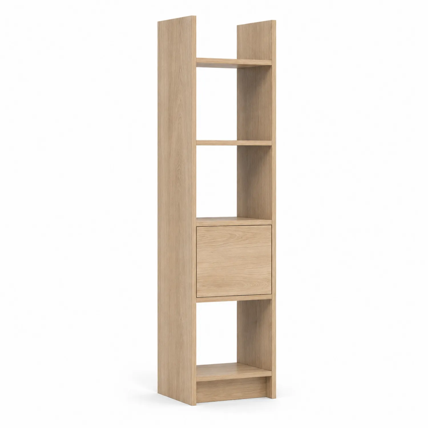 Libreria alta in legno con anta in Rovere Chiaro-Brixtrivarix