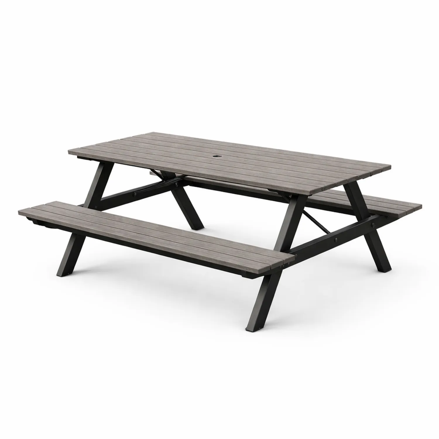 Tavolo da Picnic in Legno Composito e Metallo-Brixtrivarix