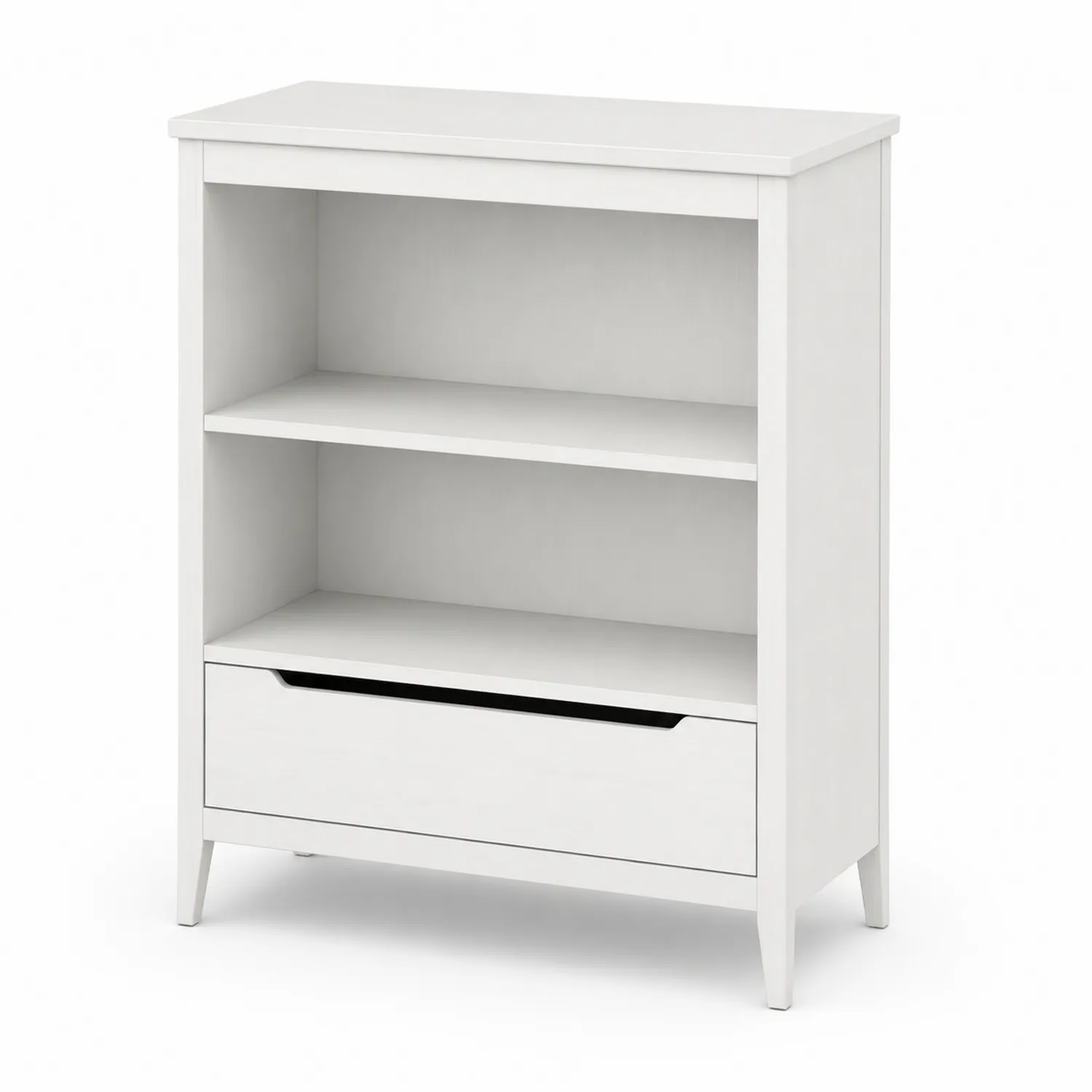 Libreria in MDF con ripiani e cassetto Bianco-Brixtrivarix