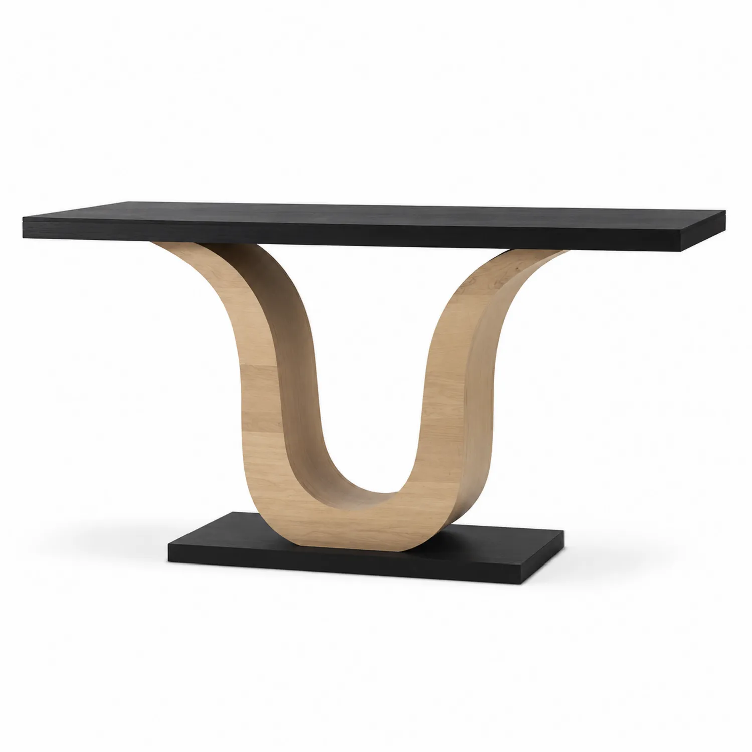 Consolle Tavolo Rettangolare in Legno e MDF Nero 120x35x80 cm-Brixtrivarix