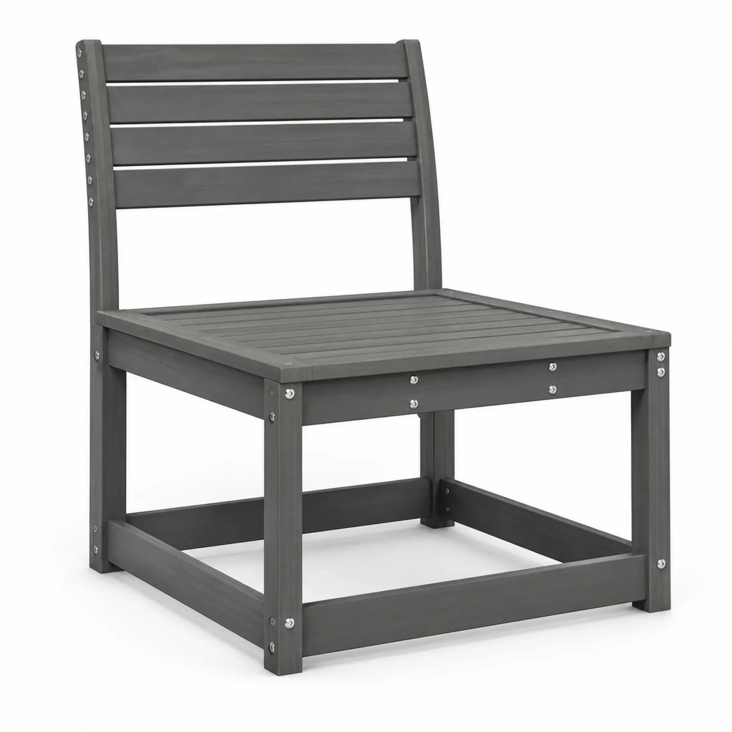 Sedia da Giardino in Legno Grigio-Brixtrivarix