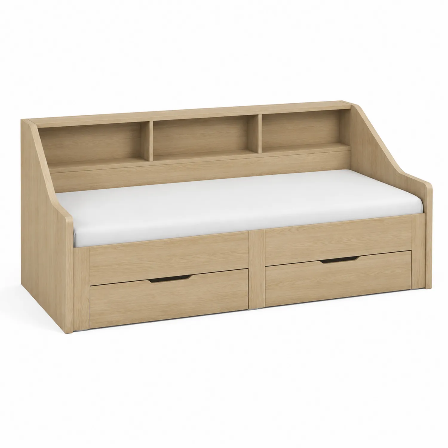 Divano letto in legno con cassetti integrati, 200 cm-Brixtrivarix