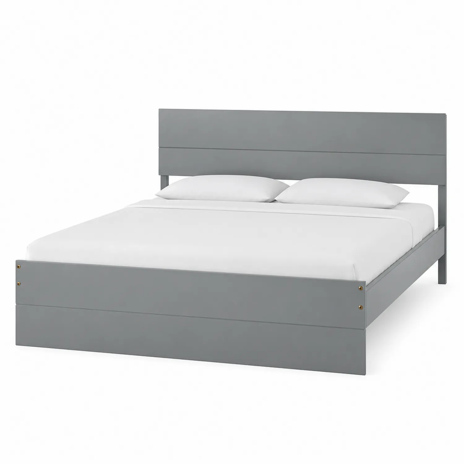 Letto matrimoniale in legno grigio-Brixtrivarix