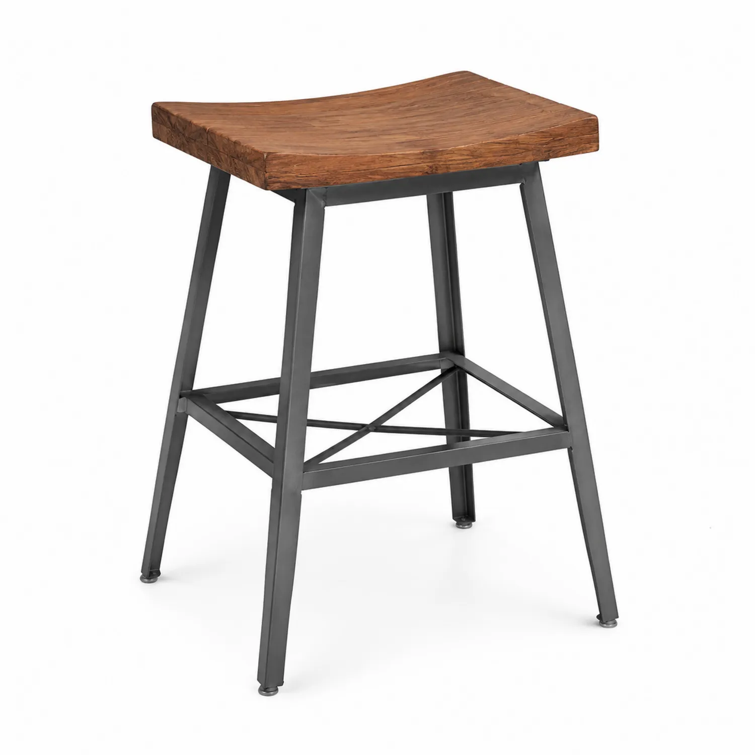 Sgabello da bar in legno e metallo altezza 75 cm-Brixtrivarix