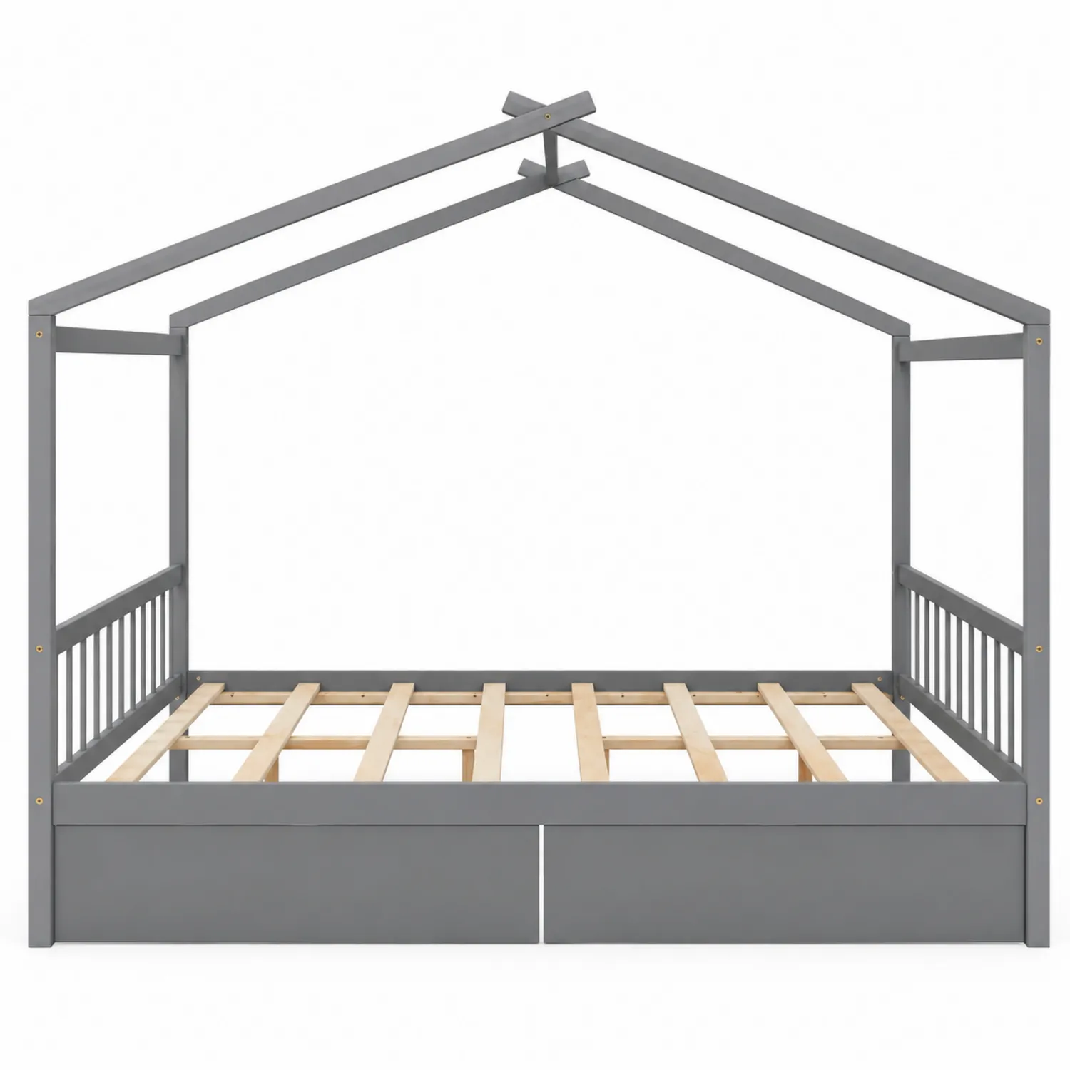 Letto in Legno di Pino Grigio 200x90 cm-Brixtrivarix