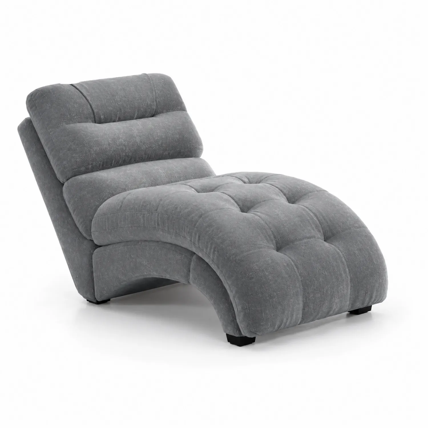 Chaise Longue in Tessuto Grigio-Nordivilla