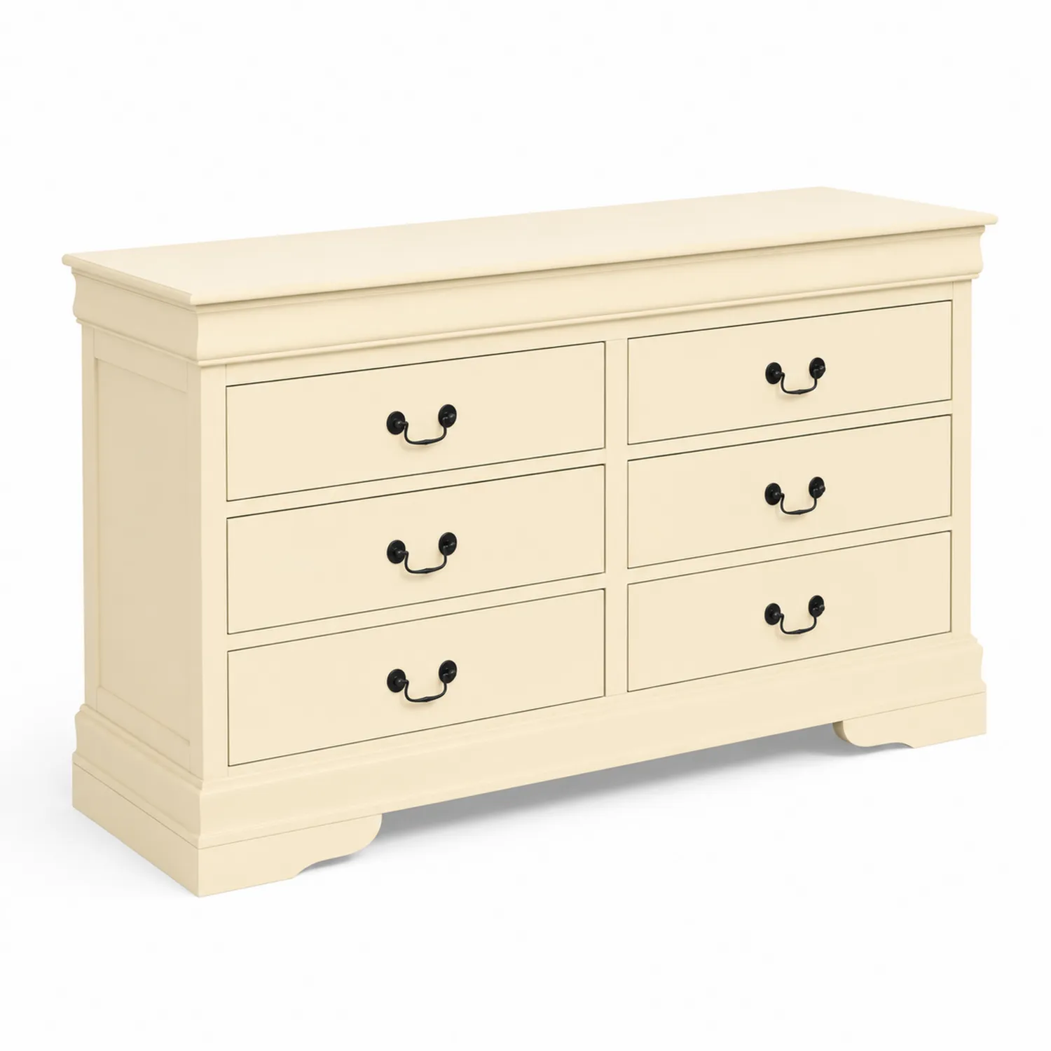 Cassettiera in legno con 6 cassetti e maniglie in metallo-Nordivilla