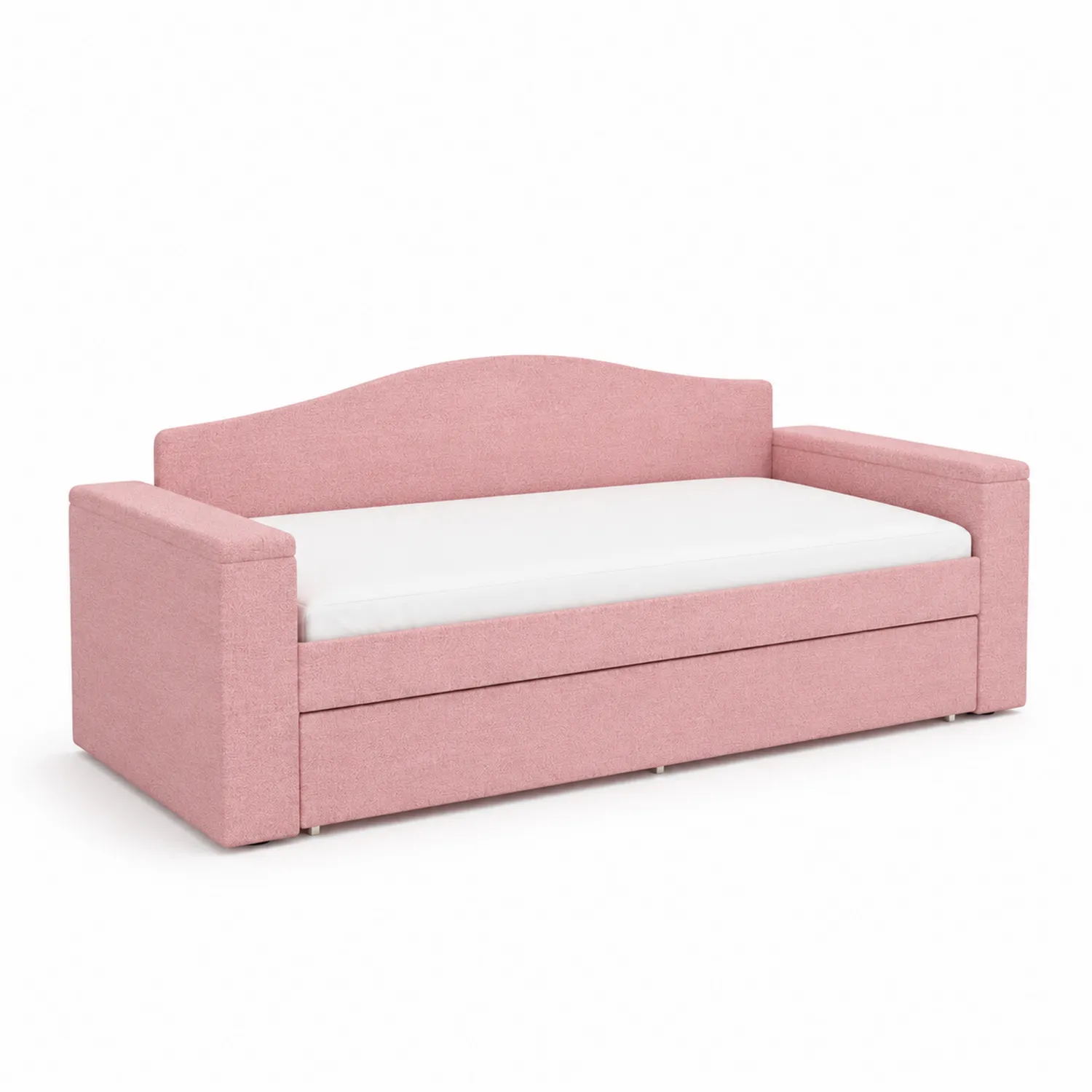 Divano Letto in Tessuto Rosa con Contenitore-Nordivilla