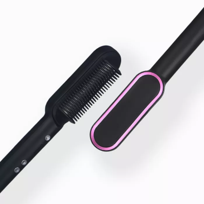 Hair Straightener Styling Brush with Negative Ions