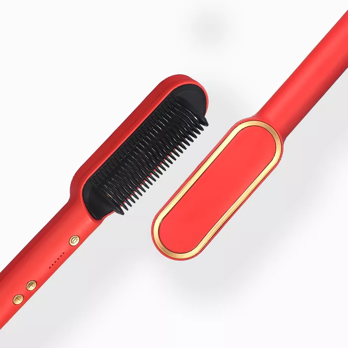 Hair Straightener Styling Brush with Negative Ions