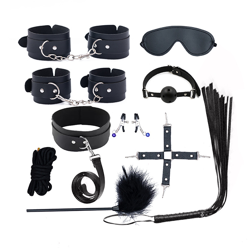 12 pcs set of BDSM Slave Handcuffs Rope Sex Toys💋CRAZY FOR LOVE