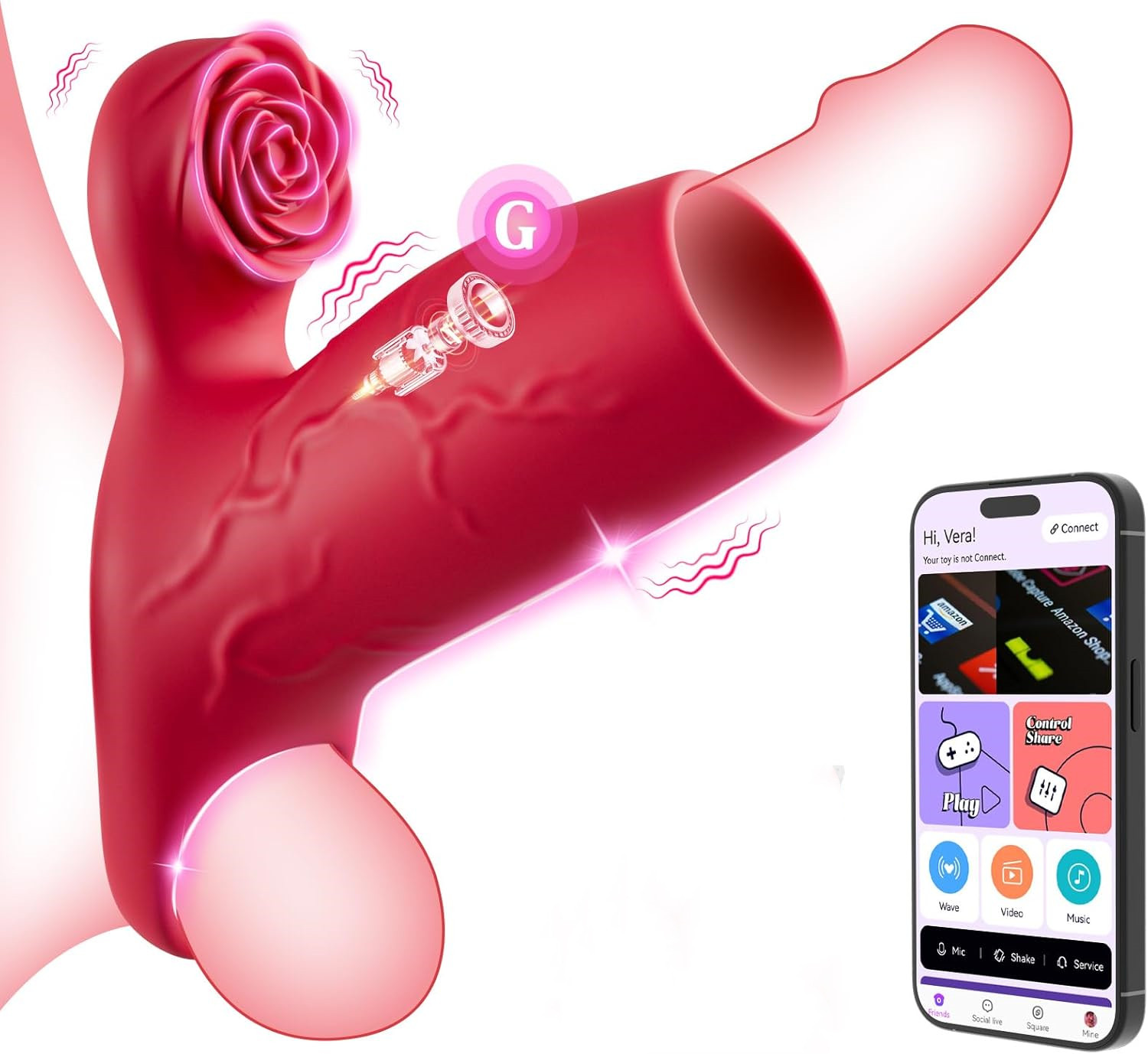 💥This Week's Special Price $39.99💥-Vibrating Penis Rose Armor