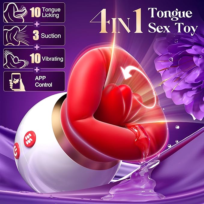 💋flaming red lips- 3IN1 Mouth-Shaped Sucking Vibrator,