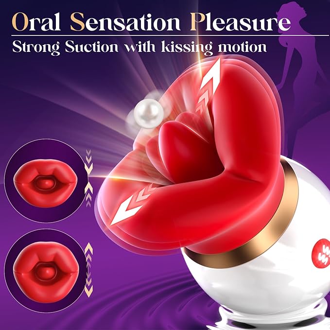 💋flaming red lips- 3IN1 Mouth-Shaped Sucking Vibrator,