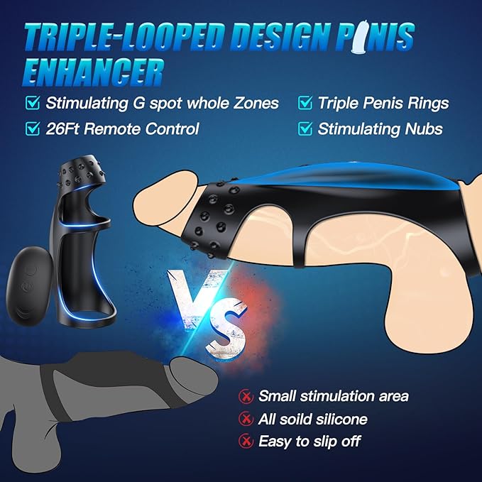 Become a hunk in 2024💥-wireless remote control cock ring