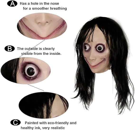 👻Halloween Special - Prank Scare MOMO Mask👹
