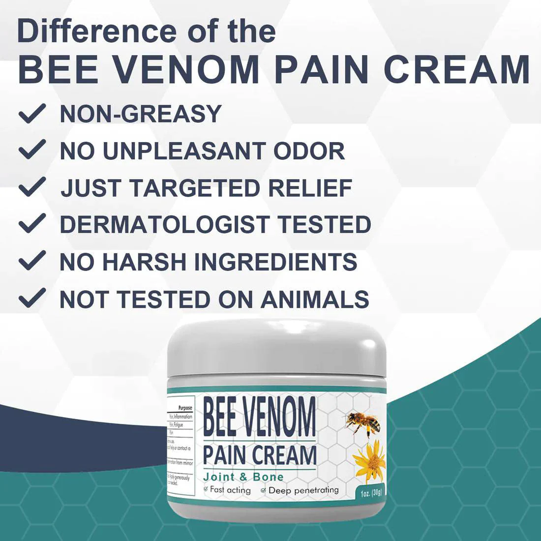 🐝 New Zealand Mānuka Bee Venom Bone & Joint Relief Cream