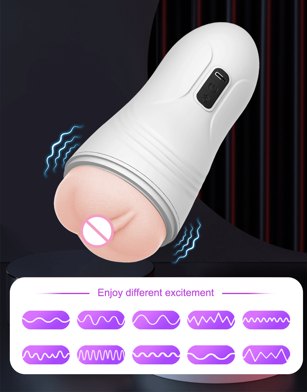 😍realistic temptation-Electric vibrating masturbation device
