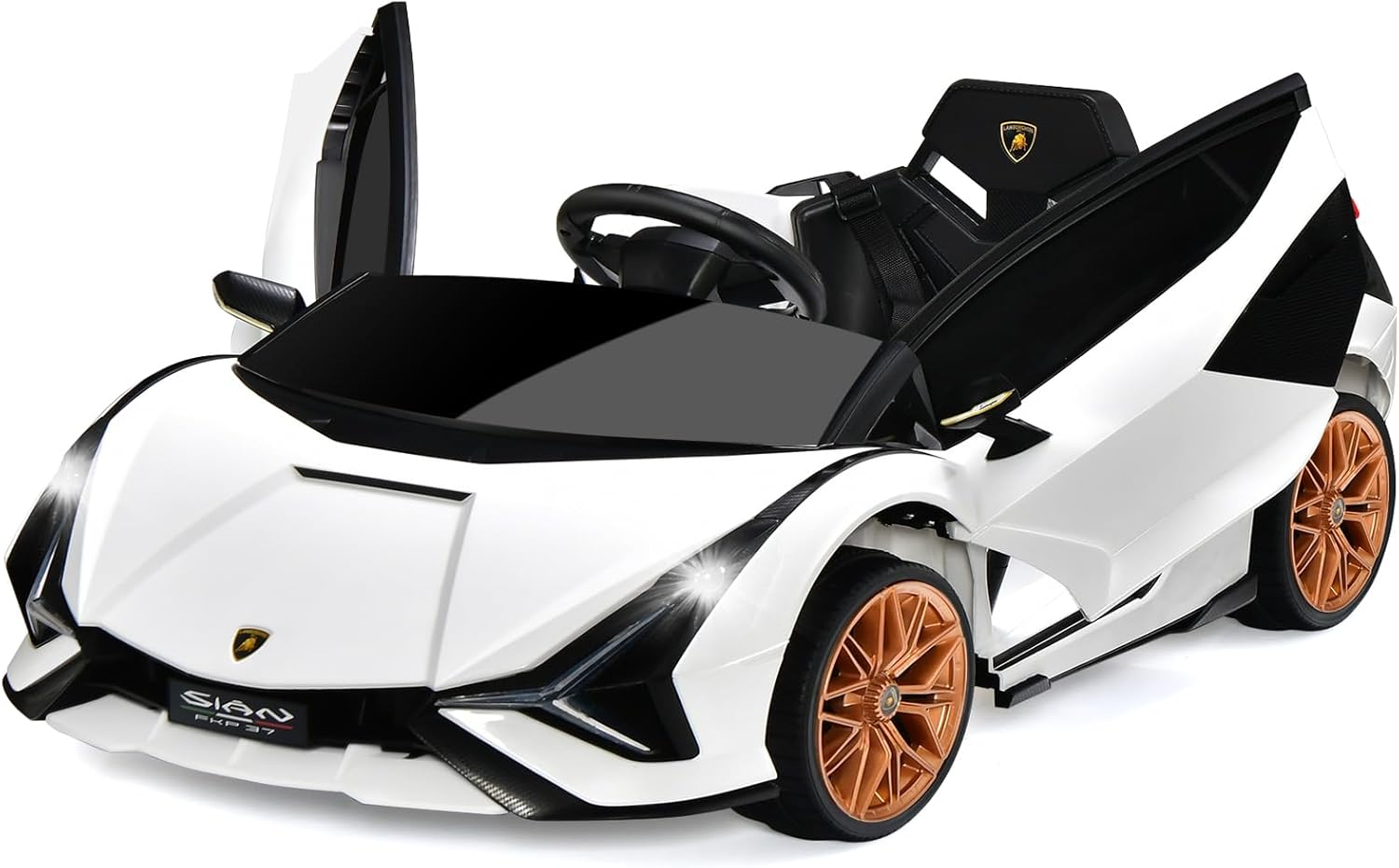 costway-coche-montable-vehiculo-electrico-lamborghini-de-bateria-12-v-con-mando-24-g-luces-led-mp3-musica-bocina-2-puertas-suspension-de-muelles-coche-montable-para-ninos-y-ninas-blanco-Locoriaroom