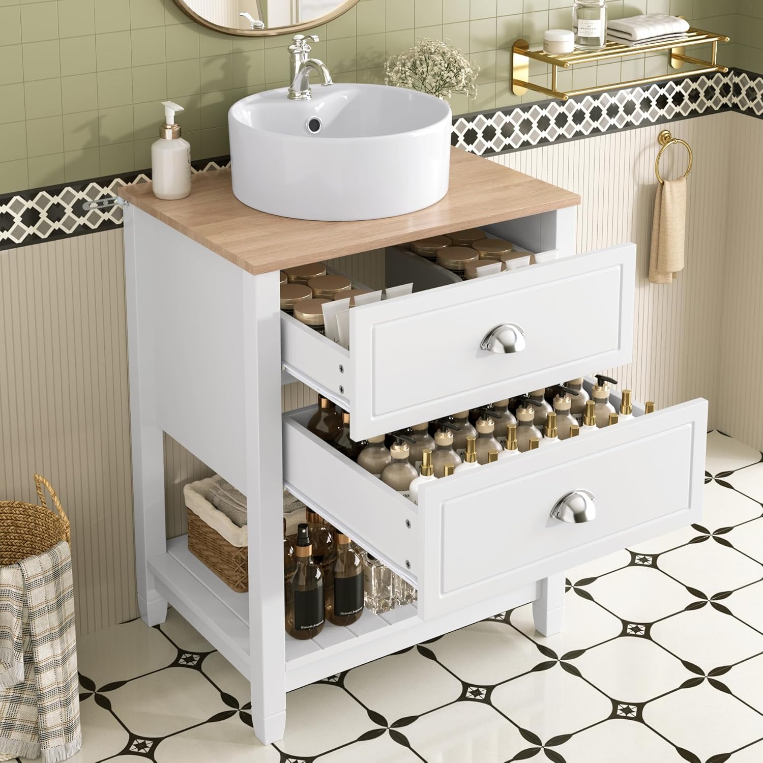 mueble-de-bano-con-lavabo-redondo-de-ceramica-con-2-cajones-estante-abierto-mueble-de-bano-de-pie-color-blanco-y-aspecto-de-madera-Locoriaroom