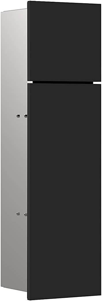 emco-asis-pure-empotrado-para-bano-soporte-para-papel-higienico-y-escobilla-de-inodoro-armario-alto-con-funcion-push-to-open-color-negro-mate-madera-17-cm-x-60-cm-x-149-cm-Locoriaroom