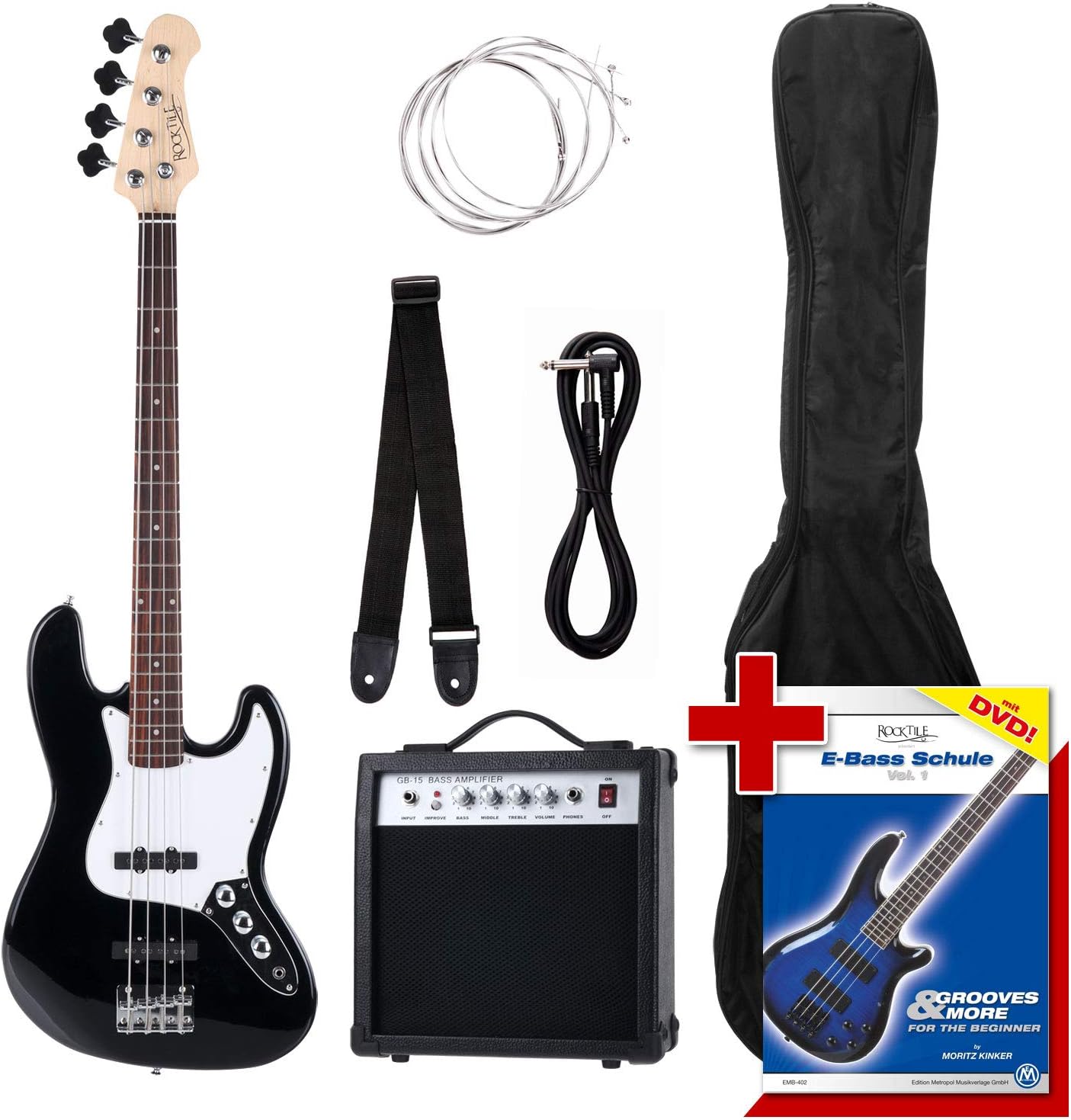 rocktile-groover-s-pack-jb-ebass-set-completo-negro-amplificador-funda-cable-correa-cuerdas-de-repuesto-y-escuela-con-dvd-Locoriaroom