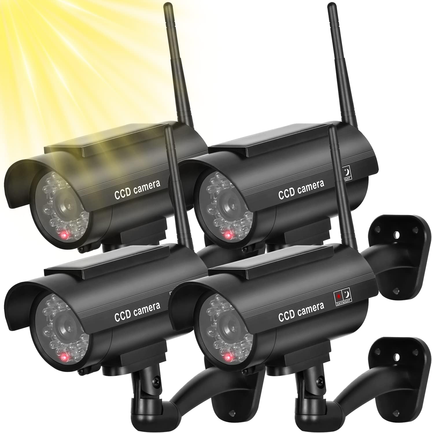bnt-camara-de-seguridad-falsa-alimentada-por-energia-solar-sistema-de-vigilancia-simulado-con-sensor-de-luz-intermitente-rojo-realista-y-adhesivo-de-advertencia-para-interiores-y-exteriores-paquete-Locoriaroom