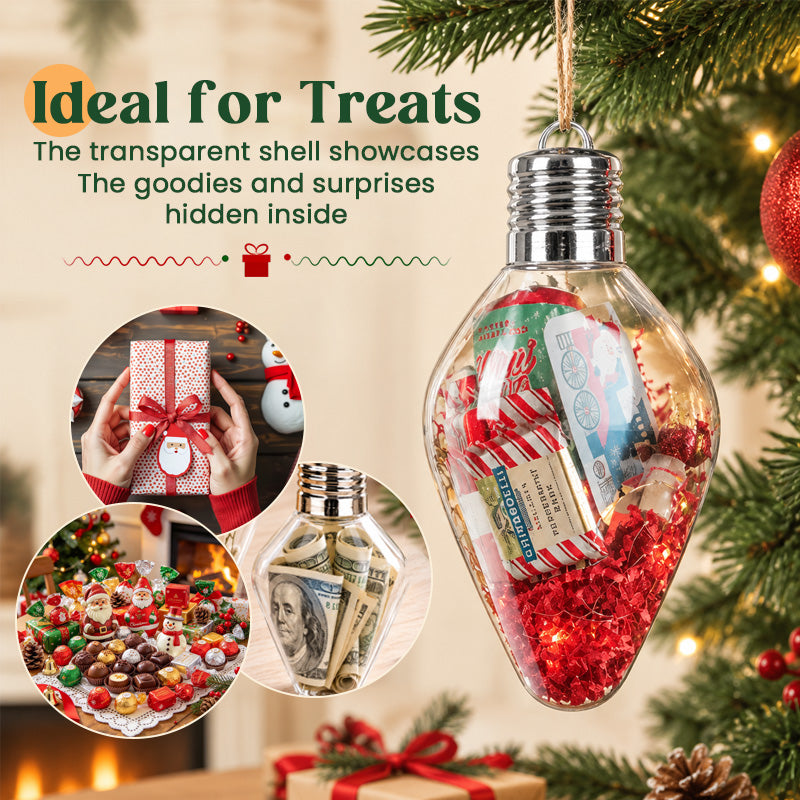 Christmas Light Bulb Treat Ornaments