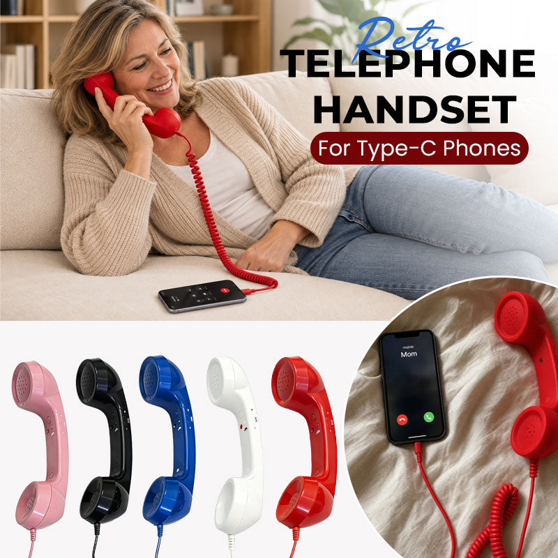Retro Telephone Handset for Type-C Phones | Classic Phone Receiver