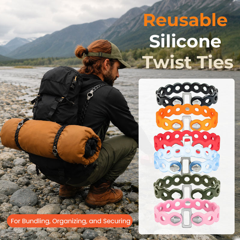 Reusable Silicone Twist Ties for Bundling, Organizing & Storage