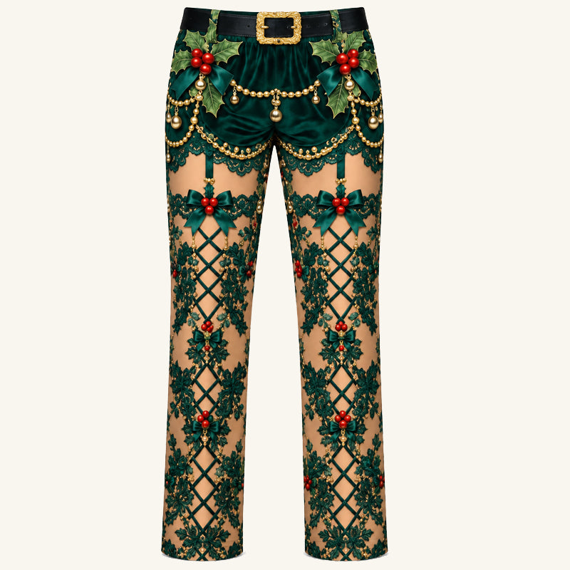 🎄Funny Optical Illusion Christmas Pants | Novelty Holiday Trousers